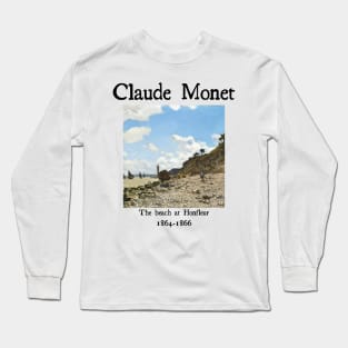 The beach at Honfleur Long Sleeve T-Shirt